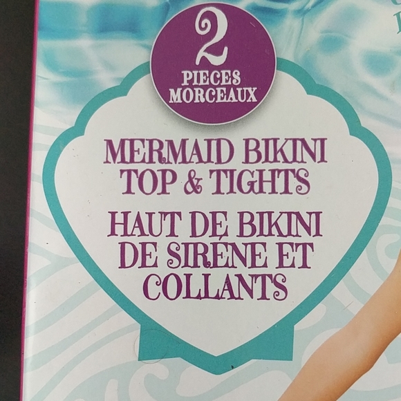 NWT mermaid bikini top & tights - Picture 2 of 4